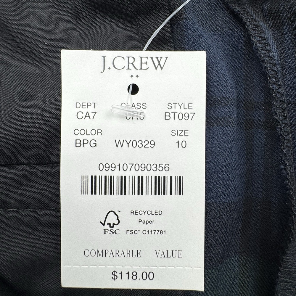 J Crew Kallie Pant Plaid Kallie Pant Blackwatch Tartan Sz 10 Fit 32x28 Office - Picture 7 of 16